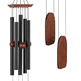 Wind Chimes Large Deep Tone,36'' Wooden Memorial Wind Chimes for Outside,Sympathy Bereavement Wind C