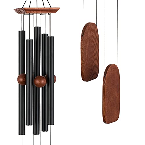 Wind Chimes Large Deep Tone,36'' Wooden Memorial Wind Chimes For Outside,Sympathy Bereavement Wind Chimes In Memory Of Mother/Xmas,Unique Chimes Gift For Loved One,Hanging Chimes Indoor/Garden Décor #TOP2