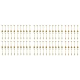 coserori 50 Cucharas + 50 Tenedores Cuchara para Tarta de Café en Hoja de Acero Inoxidable Tenedor Cuchara Dorado