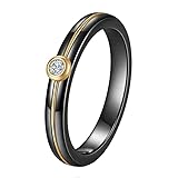 Cette superbe bague allie la résistance de l'acier inoxydable à l'élégance de la céramique de haute qualité. La bande centrale en céramique, d'une largeur de 4mm, est parfaitement lisse et brillante, tandis que le cerclage en acier poli apporte du caractère. Ce mélange de matériaux crée un contraste visuel raffiné qui met en valeur les diamants. La céramique est particulièrement résistante aux rayures et ne se décolore pas avec le temps.