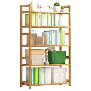 Forthcan Libreria a 5 Livelli, Libreria Artistica Moderna,Scaffale alta qualità, regolazione altezza libera, Scaffale stabile e durevole, facile da montale, Scaffale multifunzionale 70x25x125cm