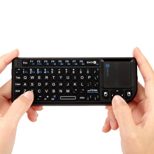 iClever2.4GHzミニワイヤレスキーボード(IC-RF01) タッチパッドを搭載 小型 キーボード 無線 USB レシーバー mini wireless keyboard