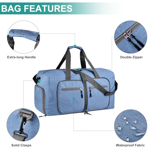 Image of Dimayar 85L Foldable Duffle Bag, Travel & Weekender, Overnight, Gym