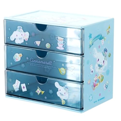 Caixa Organizadora Cinnamoroll com 3 Gavetas Sanrio Miniso