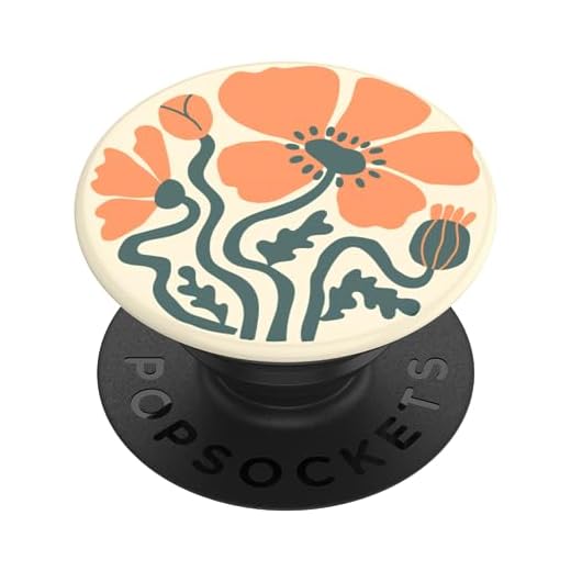 PopSockets: PopGrip - Soporte y Agarre para Teléfonos Móviles y Tablets con un PopTop Intercambiable - Fall Fleur