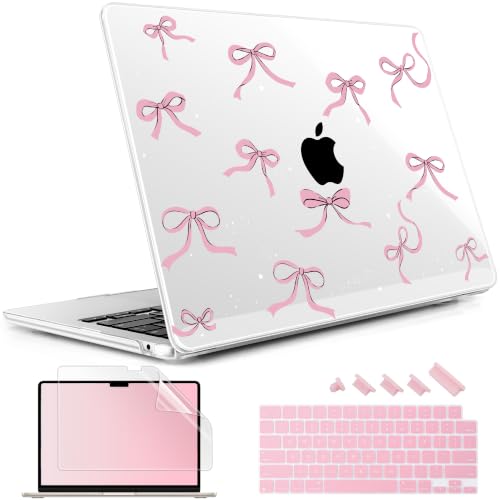 May Chen for M5 MacBook Air 13.6 Inch Case 2026 2025 2024-2022 Release M5 A3449 M4 A3240 M3 A3113 M2 A2681, Plastic Hard Shell Case for MacBook Air 13.6" with Retina Display, Star Bow