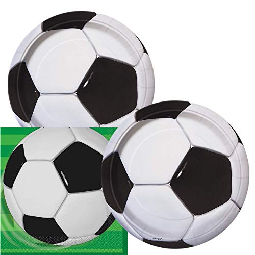 Soccer Ball Themed Birthday Party Plates Napkins Serves 16