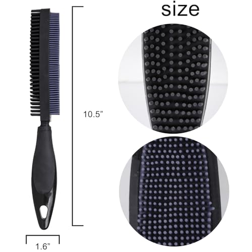 Image of Rubber Pet Hair Removal Brush for Couch Clothes Dog Cat Pet Hair Carpet, Also Used as Dog Cat Bath Brush with Massage Effect(black)