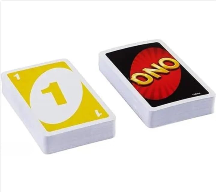 Image of ONO Card Game - 108 Playing Cards with Skip, Reverse & Draw Action Cards | Fun Indoor Game for Kids, Adults & Family | Travel Party Card Game