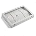 STYLIFING Necklaces Organizer Tray 20 Hooks, Bracelet Storage Box Clear Lid Velvet Jewelry Tray Pendant Display Holder Gifts for Women
