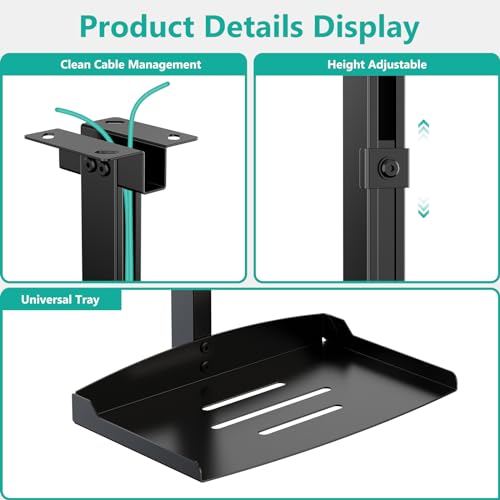 Wali Projector Ceiling Mount Tray,Projector Wall Mount Holds Up To 22Lbs,Height Adjustable Universal Projector Mount 22.76-30.24 Inches thumb #3