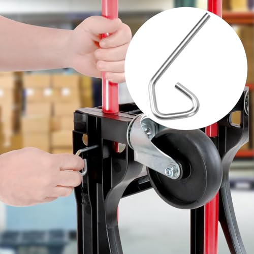4 Pcs Galvanized Iron Rod Hitch Pin Clip for Hand Trucks Convertible Composite Hand Truck Replacement Lock 3 1/4" Grab Pin Clip