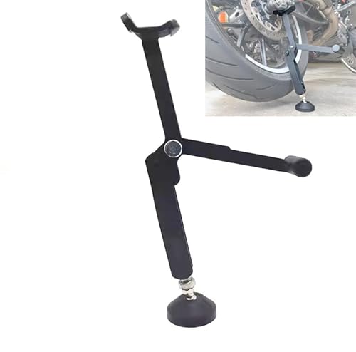 Pata de cabra para moto, soporte lateral para aparcar motocicletas Caballete Rueda Trasera y Delantera Portátil para Limpiar la Cadena o Ruedas, hasta 120 kg