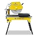 BAMATO STRM-455 Steintrennmaschine Fliesenschneider | inkl. Trennscheibe 450mm & Fahrvorrichtung | 700mm Schnittlänge | inkl. Wasserpumpe & Winkelanschlag | Sägekopf 90°- +45° | 150mm Schnitthöhe