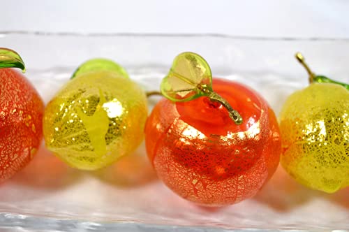 Murano Glass Myitaliandecor Blown Orange Citrus, Authentic Murano Fruit Figurine, Hand Made In Italy #TOP4