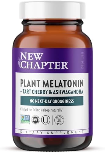 New Chapter Plant Melatonin 2mg - Sleep Aid for Adults with No Ne...