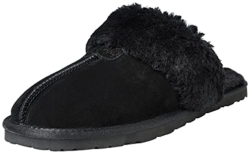 Shenduo Hausschuhe Herren Winter Pantoffeln Bequem Warm Winter Plüsch Gefüttert Männer Puschen Schwarz 42/43 Cover