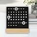 FQRDKT Wooden Calendar Ornaments for Desktop Use, DIY Ring, Handmade Decor for Home and Office, Black
