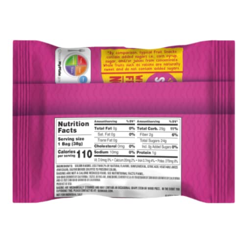 Image of Sun-Maid Sour Mixed Berry Fruity Raisin Snacks - (200 Pack) 1.33 oz Pouches - Sour Mixed Berry Raisins - Dried Fruit Snack for Lunches and Snacks