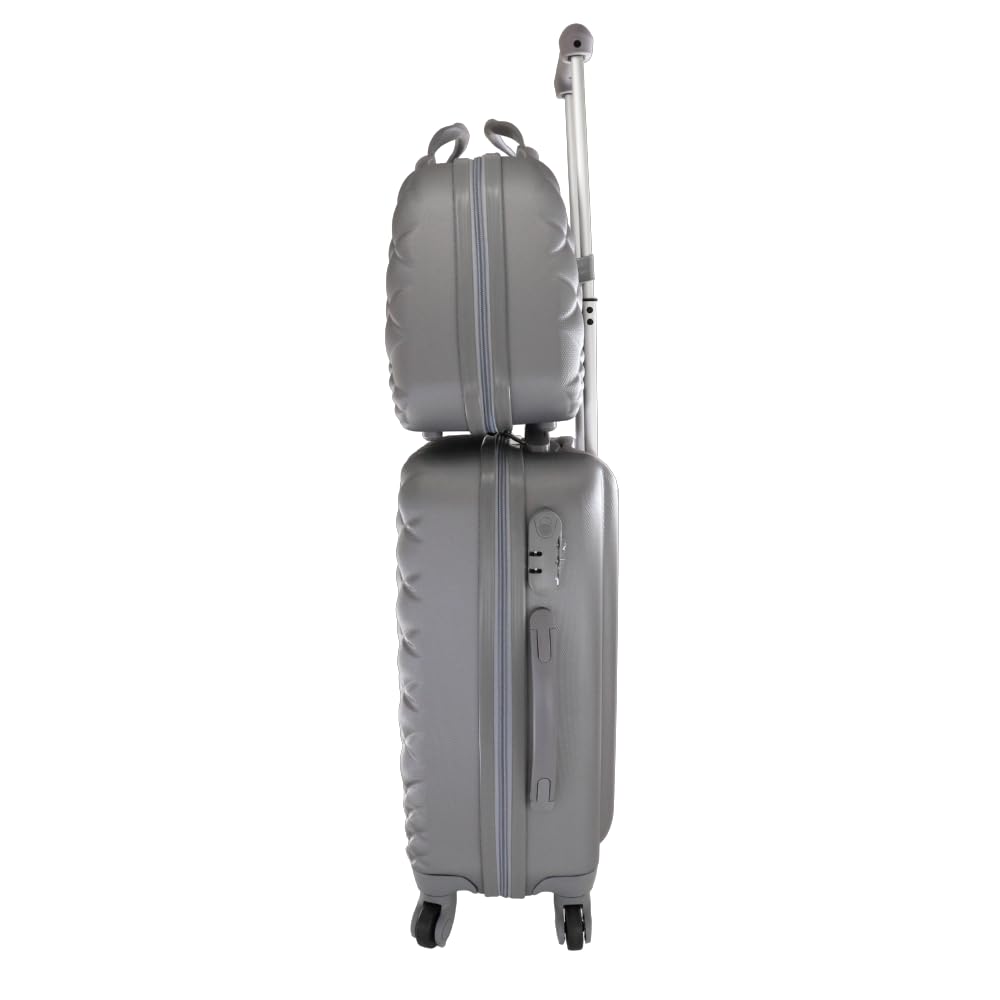 Camomilla Milano Set Valigeria, Set di Valigie, Trolley da Viaggio (40 lt.) + Vanity Case (15 lt.), Materiale Rigido, Ruote Pivotanti