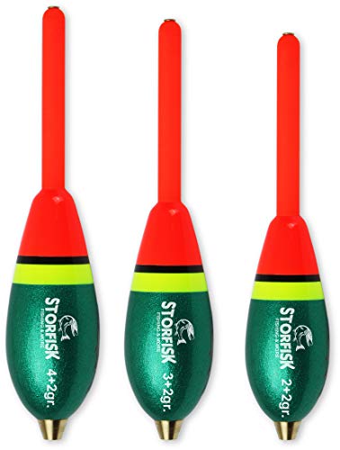 Storfisk fishing & more 3er Set Forellenposen Durchlaufposen, vorgebleit, klein, für extra Weite Auswürfe