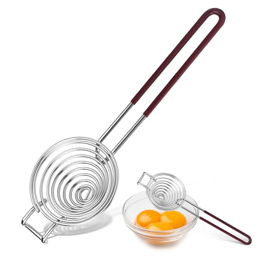 Egg Separator,Stainless Steel Egg Yolk White Separation Tool Long Handle ...