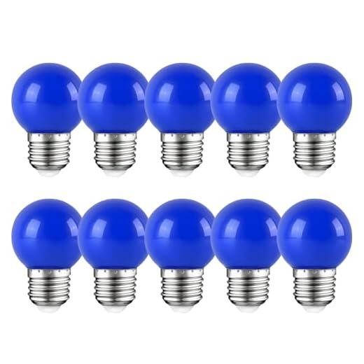 10per-pack Farbige Leuchtmittel LED 2W E27 G45 Birne Beleuchtung Glühbirne Leuchtmittel für Partybeleu chtung Biergartenbeleu chtung (Blau)
