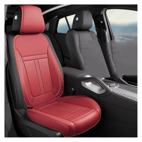 Coussin Siège Avant Voiture Rouge en Cuir PU Housse Protection Confort