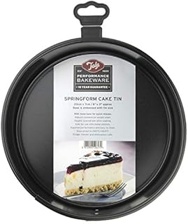 Tala Performance, 20 cm Springform Round Cake Tin, Professional Gauge Carbon Steel with Eclipse Non-Stick Coating, Loose Base, Easy Release Cake Pan; Ideal for cakes, pies and cheesecakes