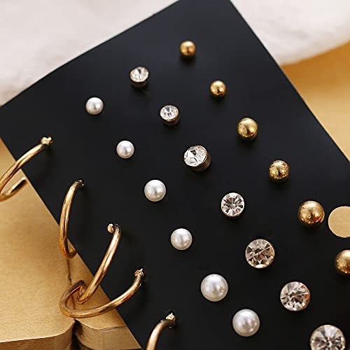 Stud Tops Earring Combo - Set of 2 - Ybear_32862