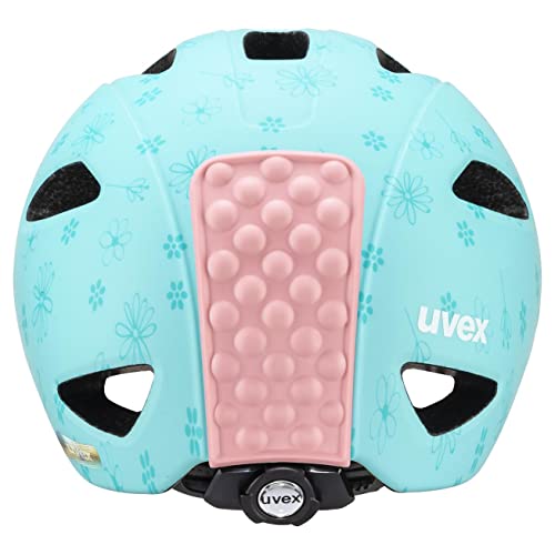 uvex Oyo Style, Lightweight Kids Bike Helmet for Children, Individual Fit, Upgradeable with an LED Light, Flowers Cyan Matt - Image 3