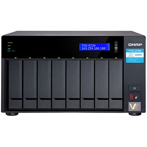 Image of QNAP TVS-872N-i3-8G 8 Bay High-Performance 4K Hardware transcoding NAS with Intel Core i3 and One 5 GbE Port