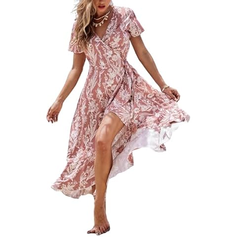CUPSHE Women's Ditsy Wrap Maxi Dress Cover