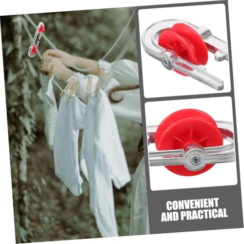 TOPBATHY 2pcs Clothesline Spreader Aluminum for Outdoor Use Laundry Accessories Wire Rope Separator Clothesline Separator Spreader Pulley - Image 8