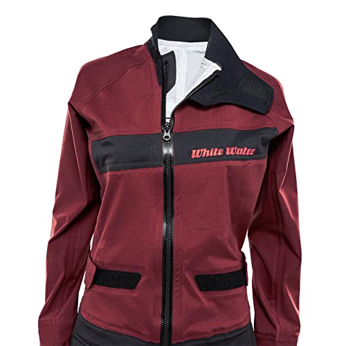 White Water, Firetech 3-Layer, Trockenoveralls, Dunkelrot;Schwarz, 34/XXS, Unisex-Erwachsener
