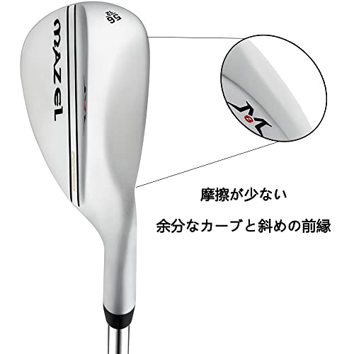 MAZEL (マゼル) ゴルフサンドウェッジ メンズ 右利き ロフト角:48度、50度、52度、54度、55度、56度、58度、59度、60度、70度 フレックス : S ワイドソールウェッジ (シルバー, Loft 56°) 2枚目