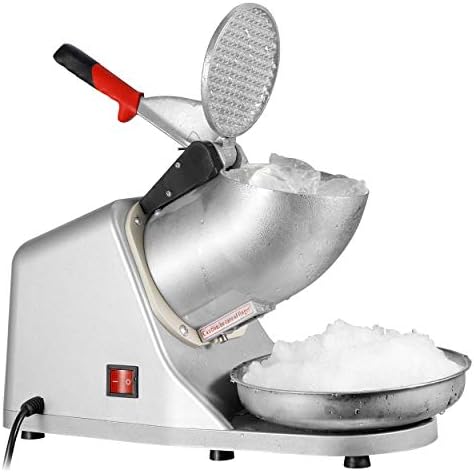 ZENY Electric Ice Crushers 300W 2000r/min w/Stainless Steel Blade Shaved Ice Snow Cone Maker Kitchen Machine (Silver)