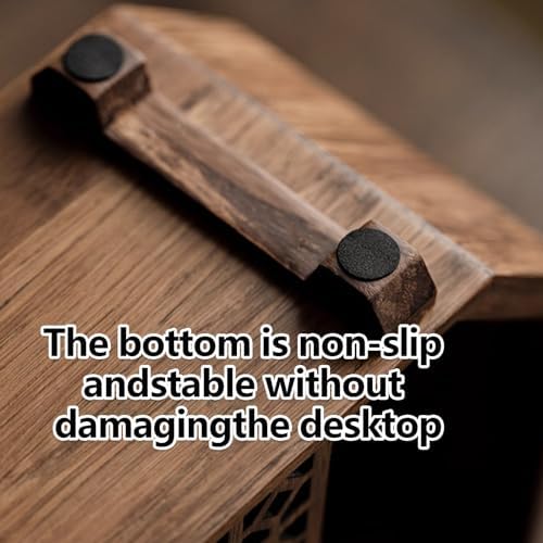 Antique Solid Wood Chinese Tea Cup Holder, Elegant Wooden Display Stand, Vintage Collectible Display Case, Decorative Wooden Shelves for Home & Tea Décor