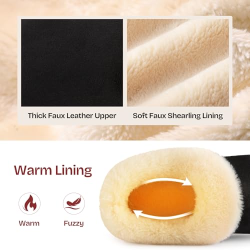 Image of EverFoams Women's Bootie Slippers Faux Fur Ladies Bedroom House Shoes with Memory Foam and Indoor Outdoor Rubber Sole