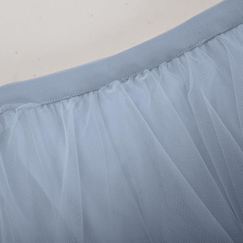 Women's Long Maxi Tulle Skirts High Waisted A-Line Ruffle Tiered Layered Mesh Tutu Skirt Petticoat4