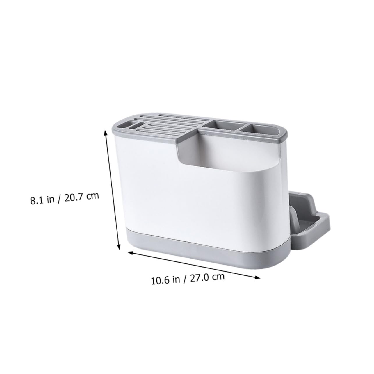 Escurridor de Cubiertos Estante Multifuncional de Cocina Pp Almacenamiento | Diseño Abierto, Capacidad Grande, Limpieza Sencilla, Organización Separada, para Cubiertos y Utensilios