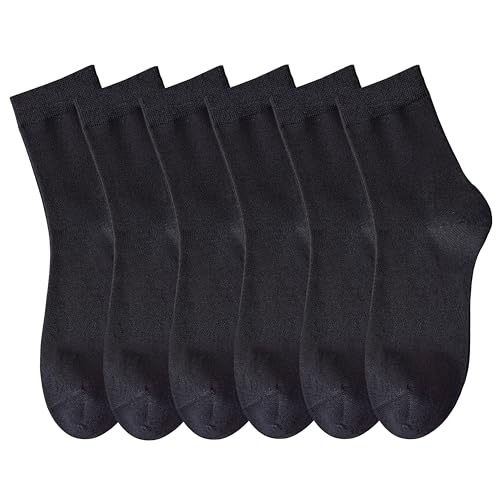Image of MAGIARTE Womens Mini Crew Cotton Socks,6 Pairs