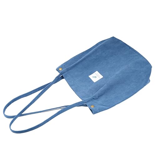 Image of TOPASION Cute Corduroy Tote Bag Canvas Shoulder Handbags for Women Travel Shopping