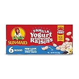 Sun-Maid Vanilla Yogurt Covered Raisins, 1 oz boxes (2-Pack of 6 boxes)