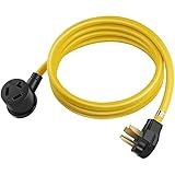 Yellow 10FT 3 Prong Dryer Extension Cord,NEMA 10-30 Extension Cord,10-30P to 10-30R 10-AWG STW Heavy...