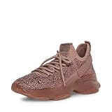 Steve Madden Women's Maxima Sneaker, Mauve Rhinestone, 7.5