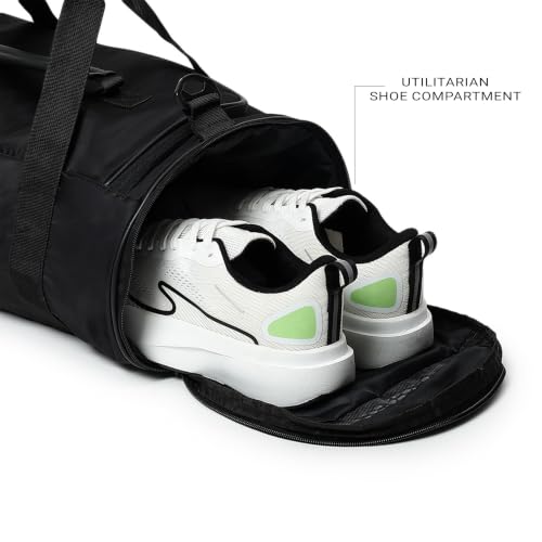 Image of MuscleBlaze Pro Training Duffle Bag, Black, 30L | For Men and Women | Sports Bag