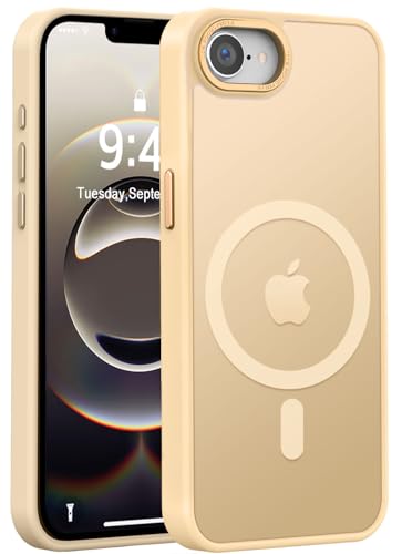 Newfuture Designed for iPhone 17e Case & iPhone 16e Case with Magnetic [13 FT Military Drop Protection] [Compatible with Magsafe] Translucent Shockproof with Anti-Fingerprint Phone Case, Creamy Yellow