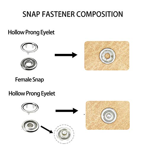 200 Sets Snap Fasteners Kit With Tool, Lynda Multi-Color 9.5 Mm Metal Snap Buttons Rings With Fastener Pliers Press For Sewing And Crafting（3.5Mm High） #TOP2