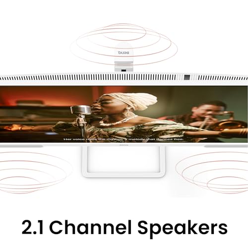 Image of BenQ EW3290U 32 inch 4K 3840x2160 with 98% P3 Color Coverage, Exclusive AI Contrast, Built-in 2.1 Channel Speakers with woofer, 1 USB Type-C, 3 HDMI Ports, Ergonomic Design, and Eye-Care Technology